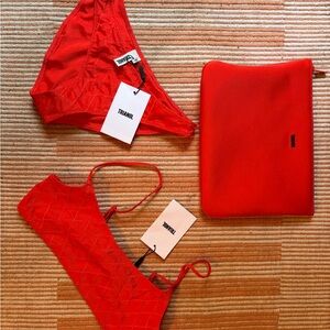 Triangl MICA - VISS RED CROP BIKINI SET